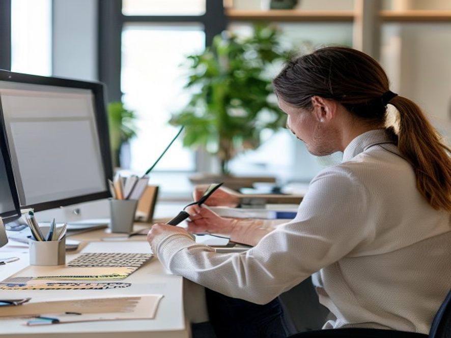 Professionell ergonomisk bedömning av höjd-justerbar arbetsplats vid dagsljus